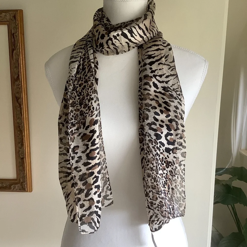 Jaclyn Smith Animal Print Rectangular Scarf